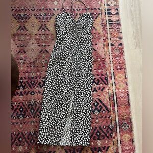 Black and White Floral Maxi Dress